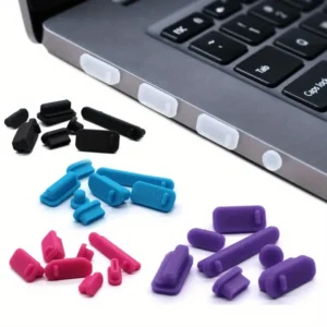 Silicone Laptop Camera Privacy Covers & Dust Plug Set – Waterproof, Anti-Dust Protective Caps for PC Ports & Interfaces