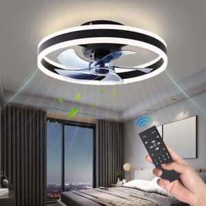 Ceiling Fan with LED Light & Remote 2-in-1 30W for Bedroom & Living Room