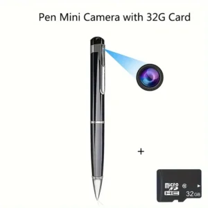 1080P HD Wearable Nanny Camera Pen with 180° Rotating Lens – Portable Hidden Video Recorder