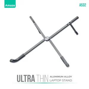 Amaze A532 Aluminum Alloy Ultra Thin Laptop Stand – Grey – BIS