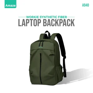 Amaze A940 Workie Synthetic Fiber Laptop Backpack – Green – BIS Amaze A940 Workie Synthetic Fiber Laptop Backpack – Green – BIS