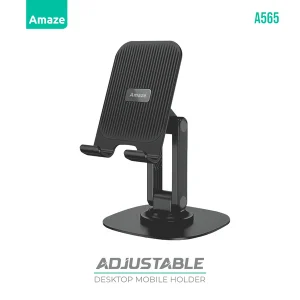 Amaze A565 Adjustable Desktop Mobile Holder – Black – BIS Amaze A565 Adjustable Desktop Mobile Holder – Black – BIS