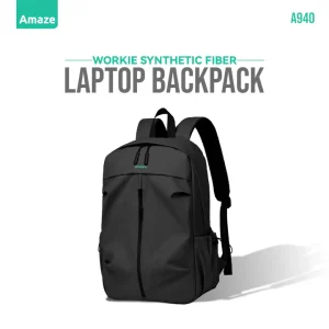 Amaze A940 Workie Synthetic Fiber Laptop Backpack – Black – BIS Amaze A940 Workie Synthetic Fiber Laptop Backpack – Black – BIS
