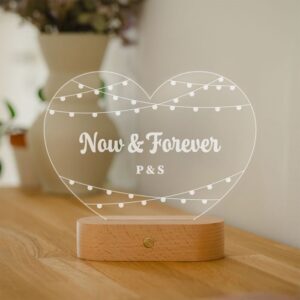 Personalised Heart-Shaped LED Lamp