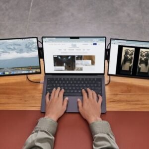 FlipGo Horizon: Snap-On Tri-Screens to Reimagine WorkSpace