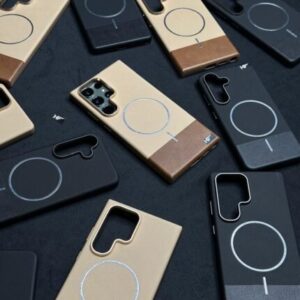 Vegan MagSafe Matrix Leather Textured Back Case For Samsung Galaxy Models Best Price in Pakistan