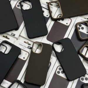 Leather MagSafe With Carbon Fiber Look Back Case For all iPhone Apple Models Best Price in Pakistan