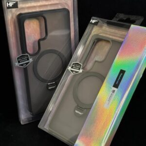 NJOYNY Color Border Matt Back Magsafe Stand Case For Samsung Galaxy S25 Ultra | Galaxy S25 Ultra Covers